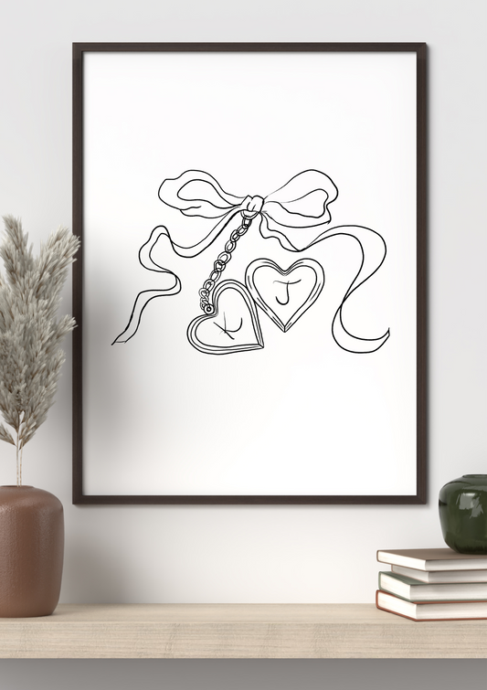 Personalised Initials Locket - downloadable print